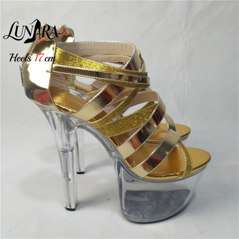 Золотистые металлические босон – обзор и цена Sandal Strappy Heeled