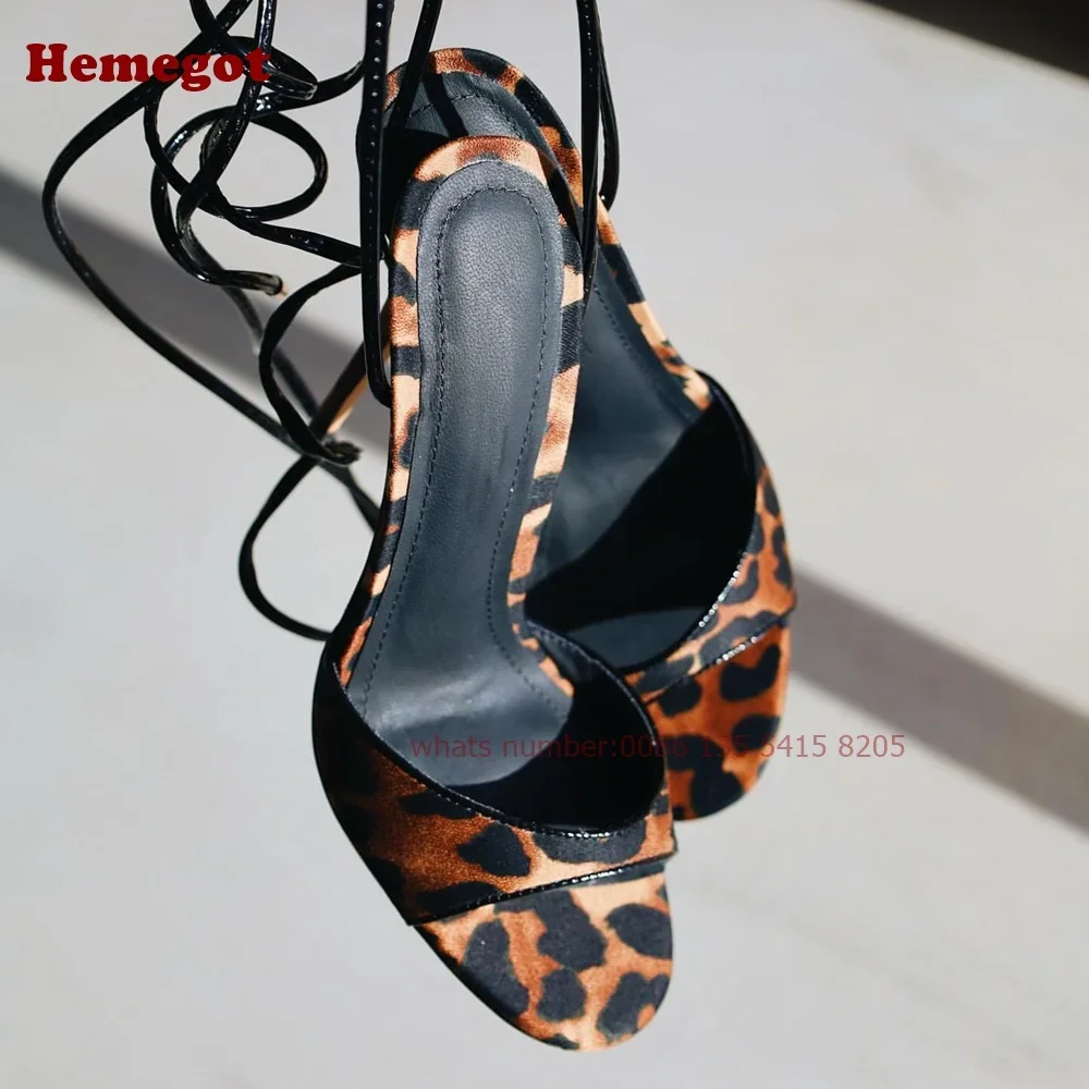 Леопардовые босоножки на шнуро – обзор и цена Sandal Strappy Heeled